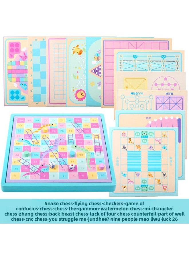 لعبة لودو باكجانج، لعبة تفاعلية متعددة الوظائف للأطفال، لعبة شطرنج خشبية للأطفال، مناسبة لرياض الأطفال، لعبة مكتبية تفاعلية بين الوالدين والط